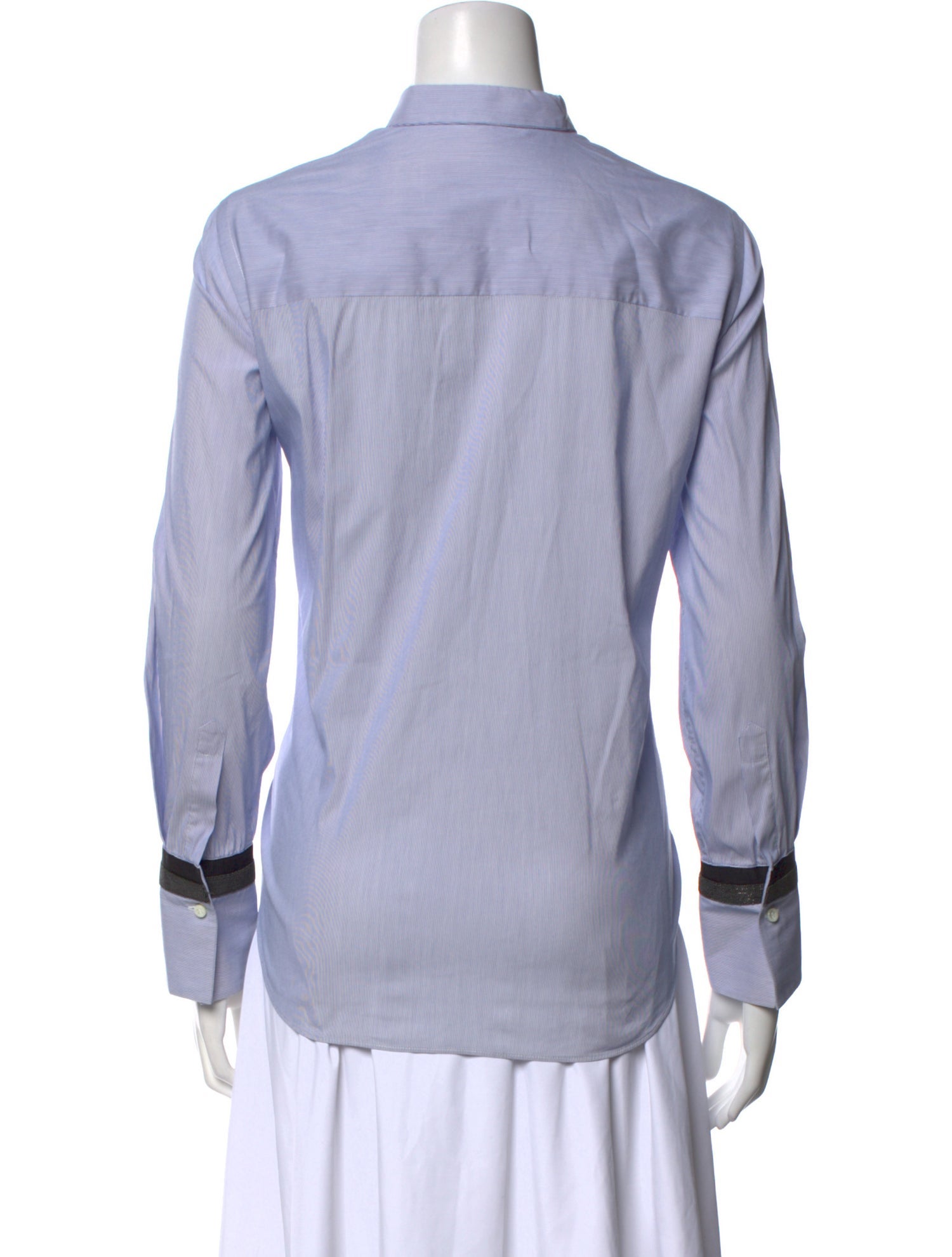 Brunello Cucinelli Long Sleeve Button-Up Top